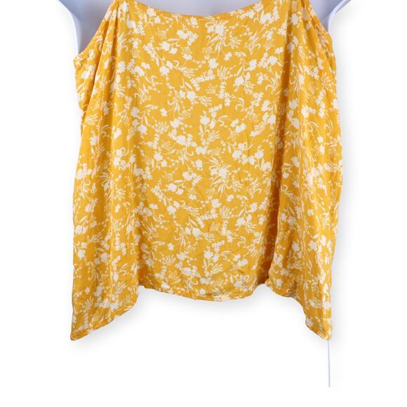 Old Navy Sunshine Yellow Textured Ruffled Wrap-Effect Cami Top XL - Picture 6 of 7